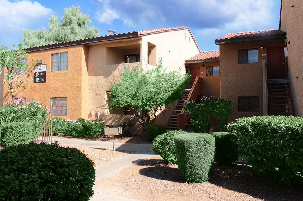 Exterior photo of Ciel Apartment Homes Landscaping 1